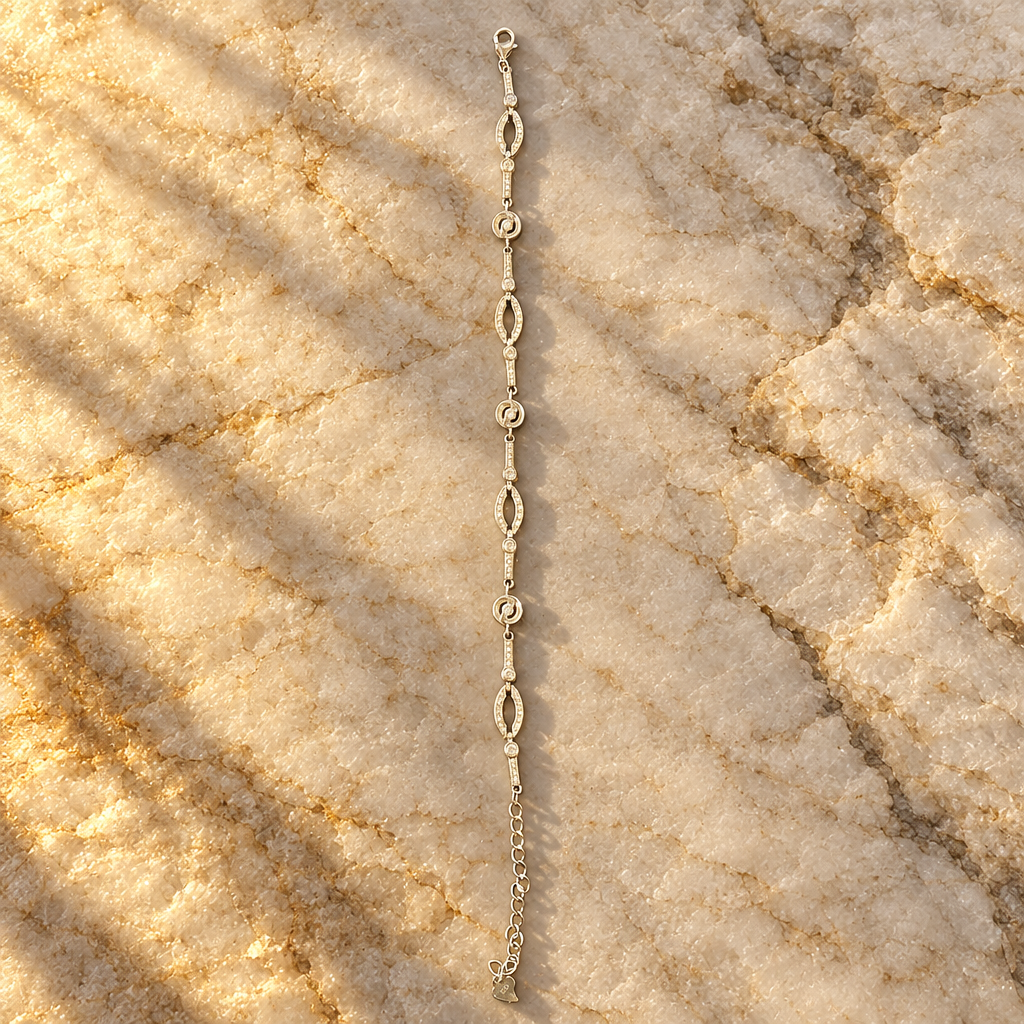 Bracelet on marble, preserving even fine details