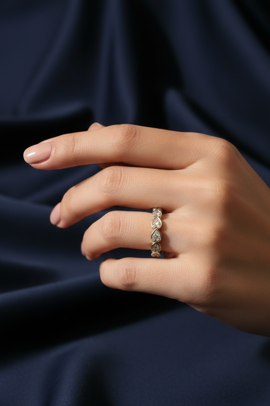 Heart Eternity Band - On Model