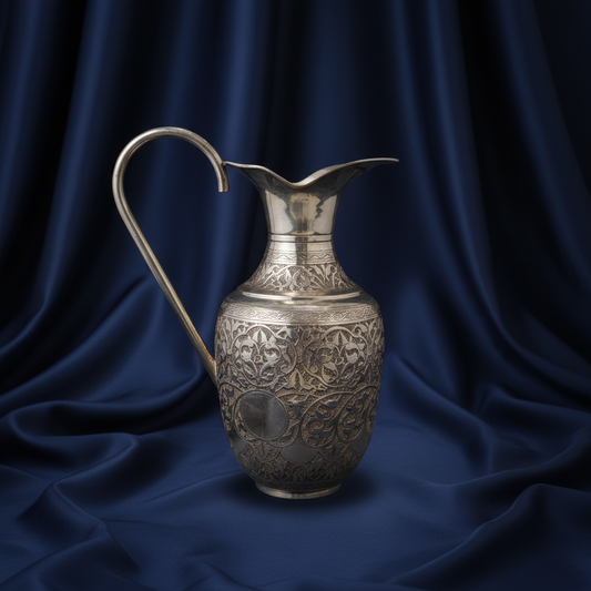 800 Silver Ewer — Navy Background