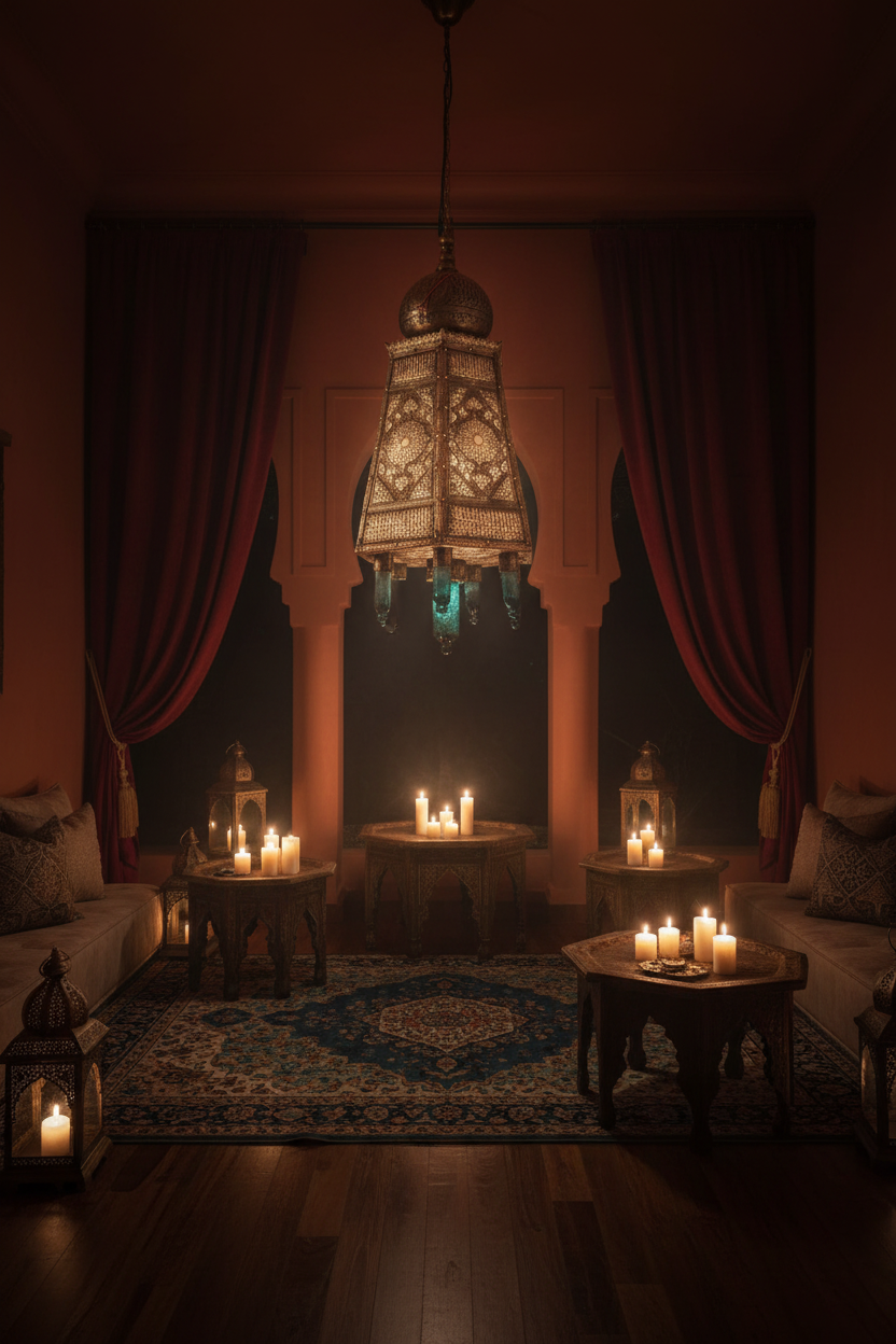 Arabic Calligraphy Chandelier — Lifestyle