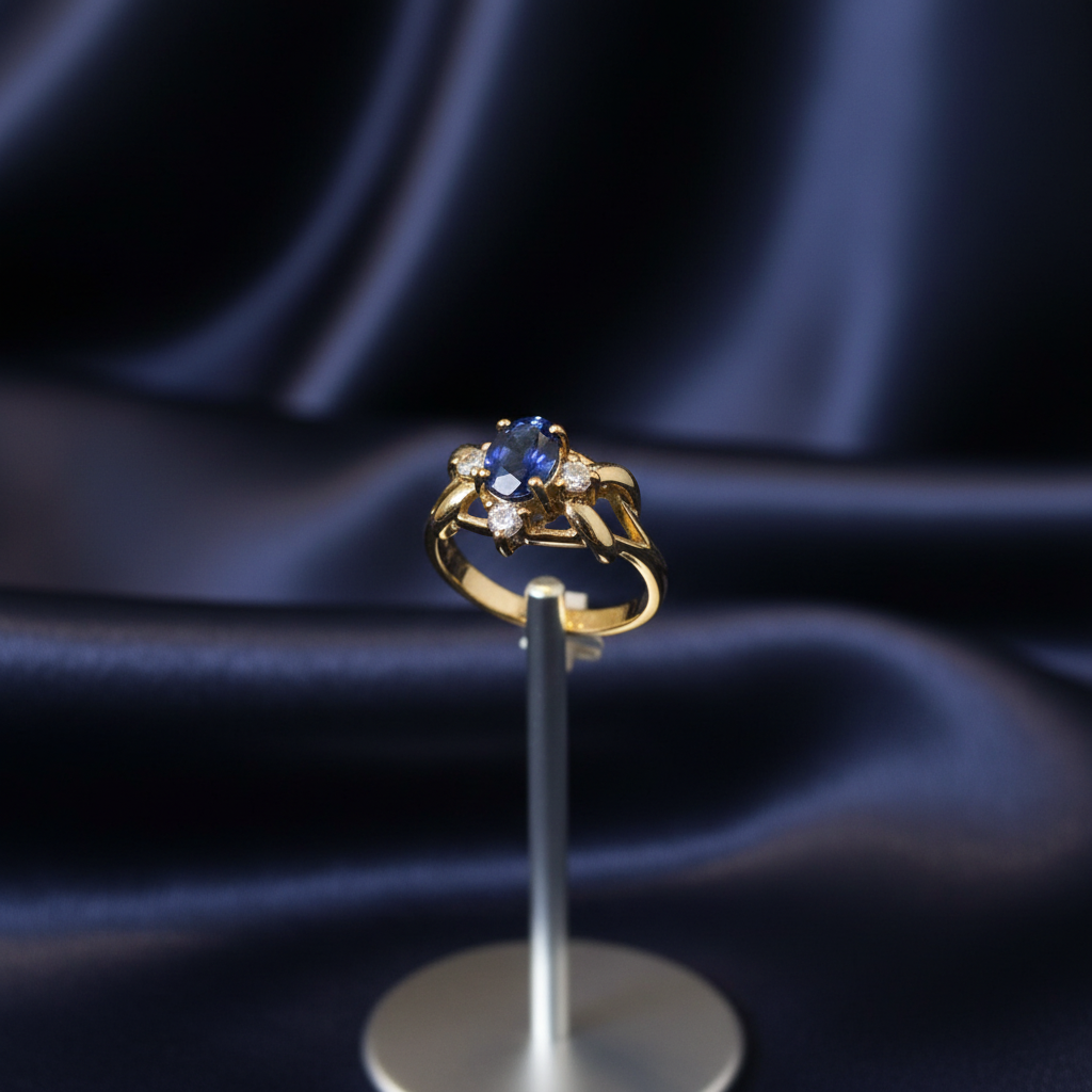 Blue Sapphire Gold Ring