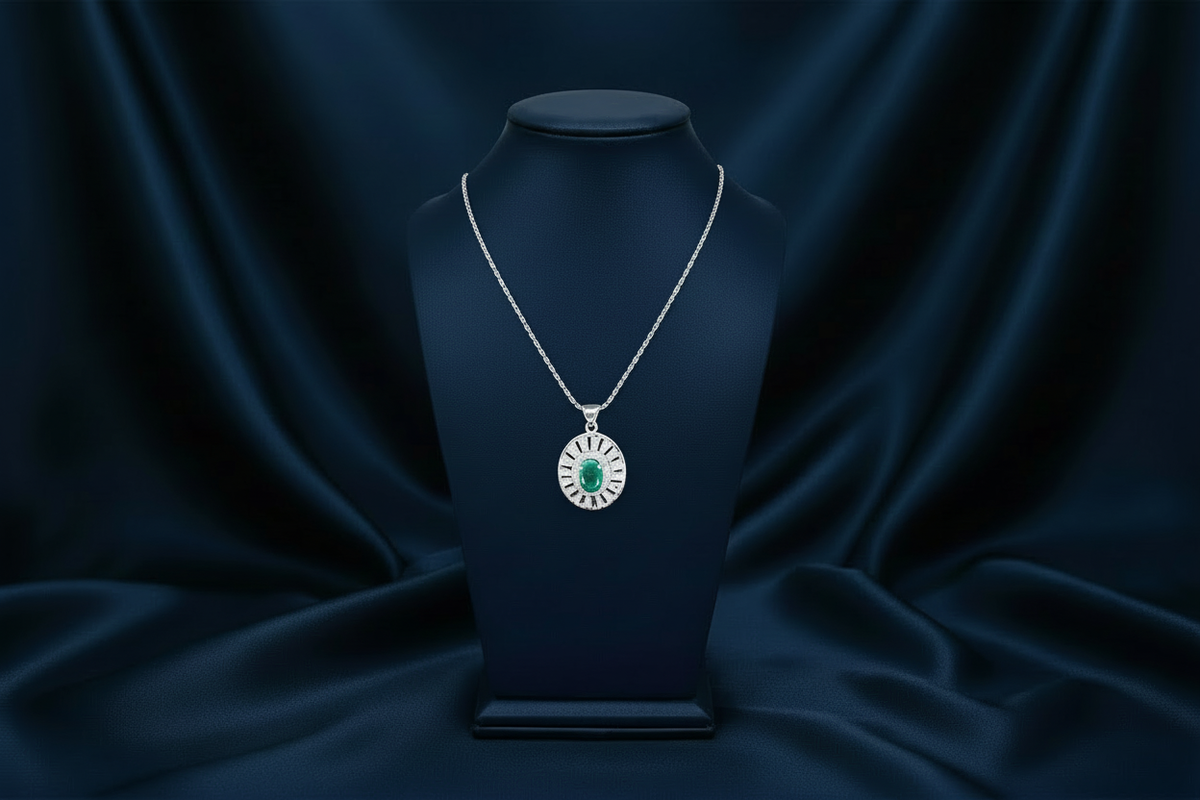 Emerald Rays Pendant - Exact Original Composited