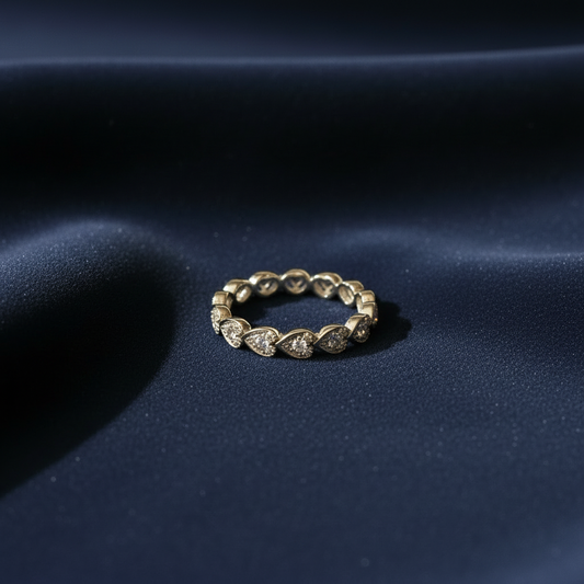 Heart Eternity Band - 45° Side