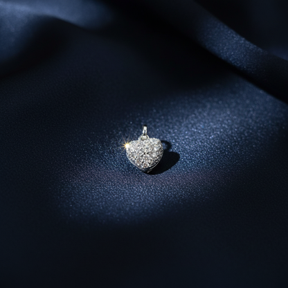 Pavé Heart Pendant close-up