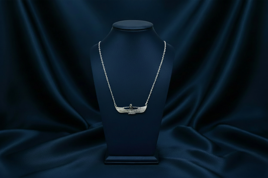 Isis Wings Necklace on Navy Template