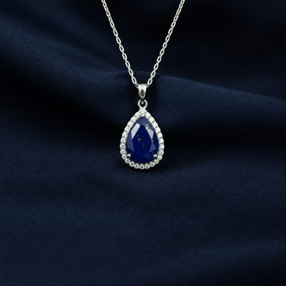 Lapis pendant close shot, smaller