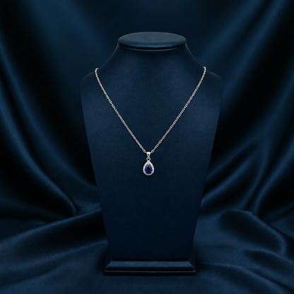 Necklace pendant scaled down on bust, same framing