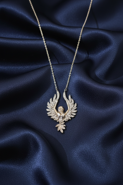 Silver Angel Wings Necklace