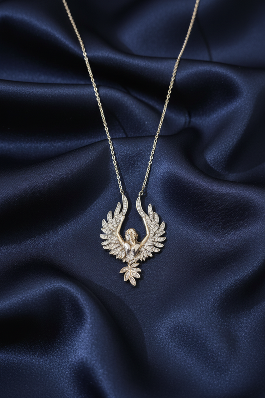 Silver Angel Wings Necklace