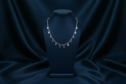 Silver Coin Charm Necklace