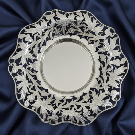 Silver Filigree Plate — Bazzary Style