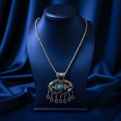 Triple Turquoise Ebony Necklace